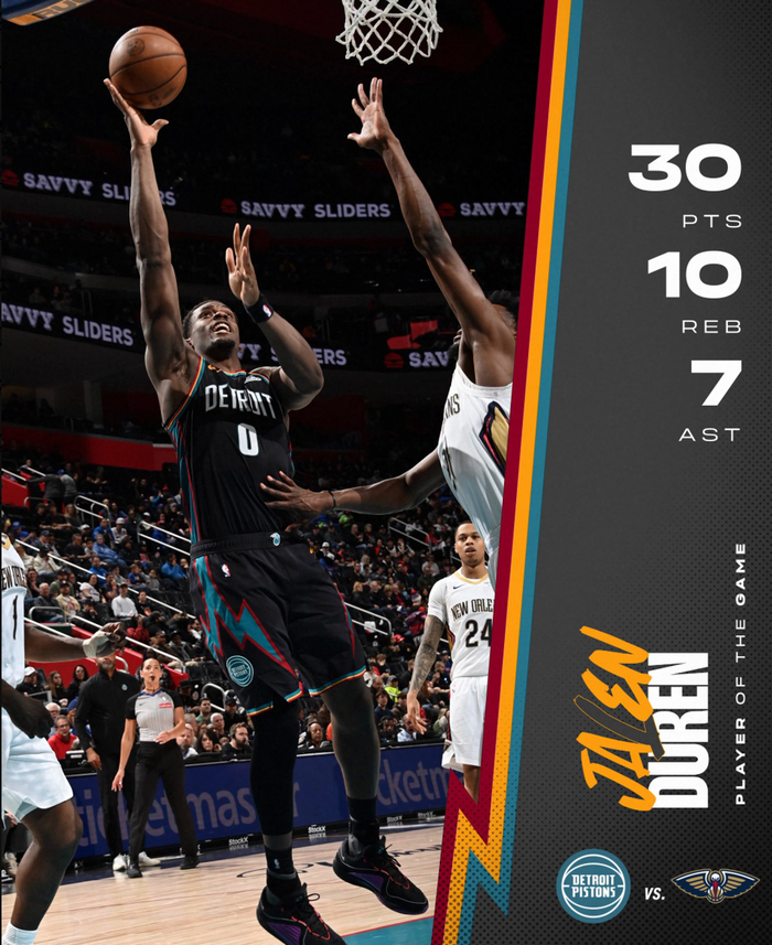 杜伦统治赛场助活塞大胜鹈鹕