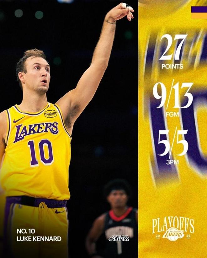 湖人首战告捷 詹姆斯创纪录肯纳德爆发助胜